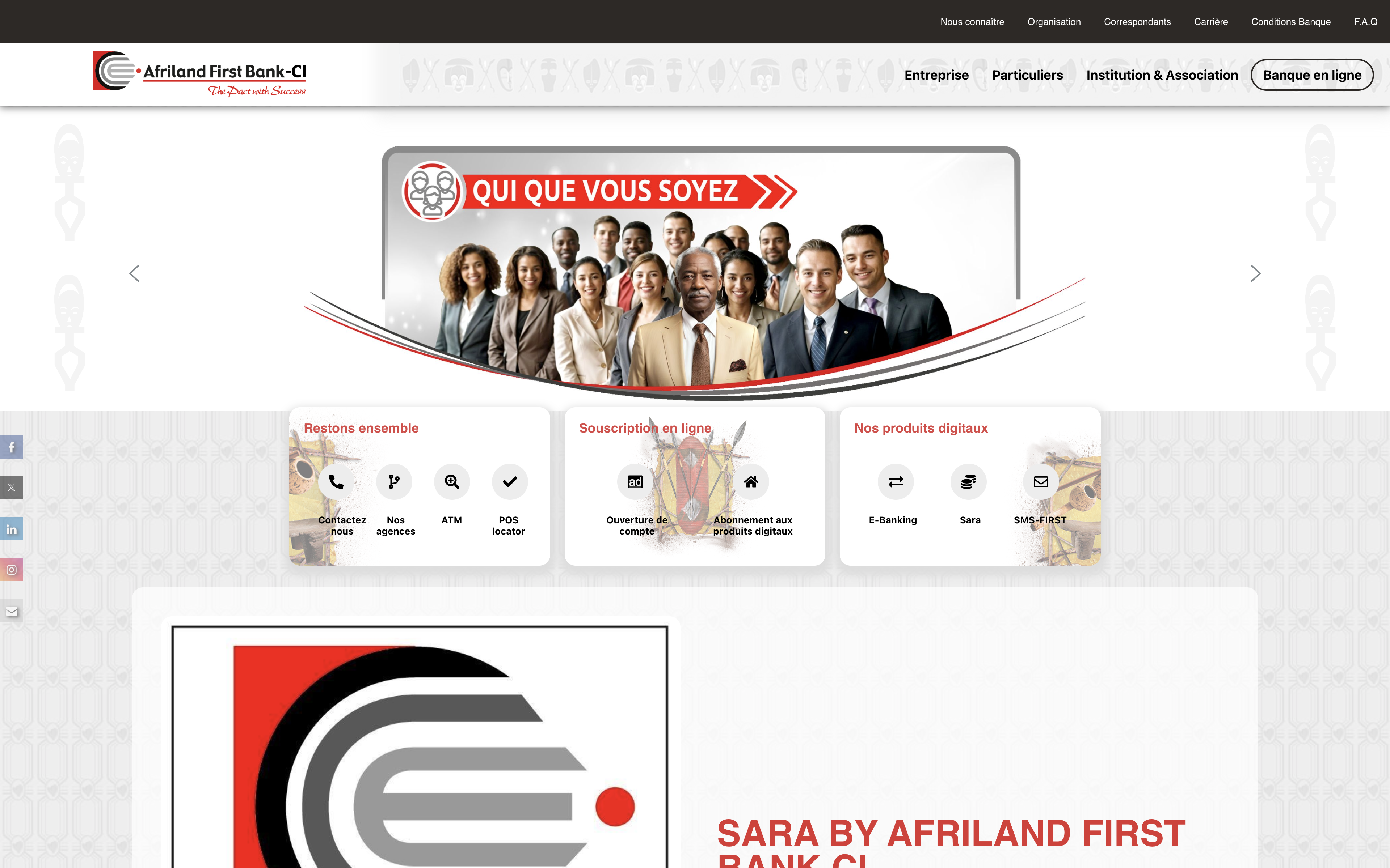 Afriland First Bank – Sites vitrines multi-filiales